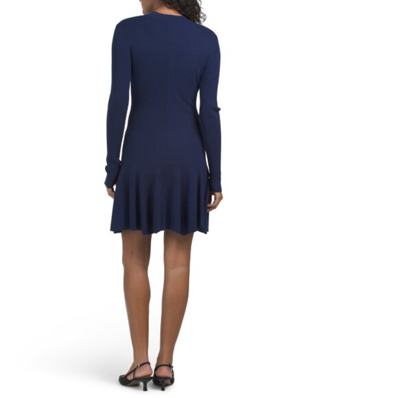 SUPER NATURAL BY SECRET MISSION Navy Blue Merlin Knit Mini Dress - Picture 2 of 2